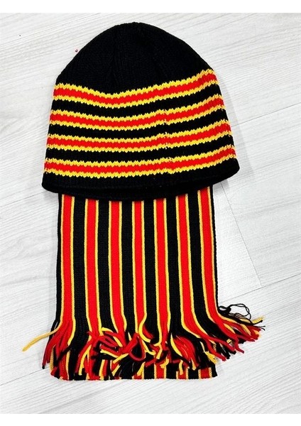 Taraftar Atkı Bere Sarı Kırmızı