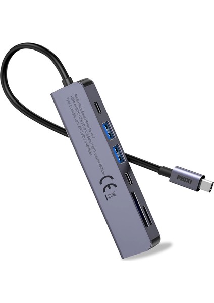 Populermarketim - Force 7 In 1 USB C To Hdmı VGA Ethernet Hub Çoklayıcı Hub