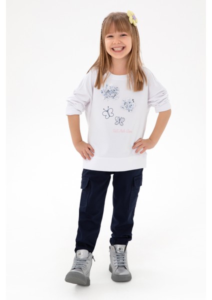 Kız Çocuk Lacivert Pantolon (Kanvas-Chino) 50301376-Vr033