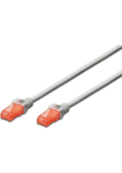 Dıgıtus 0.5m Cat6 Utp DK-1617-005 Gri Patch Kablo (10'lu Paket)