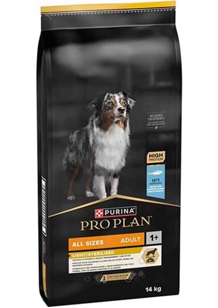 Proplan All Sızes Adult Light Sterilised 14kg Proplan Light Sterilised Balıklı Kısır Köpek Maması