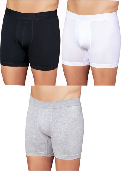 Huma One Erkek Lycralı Düz Boxer 2170