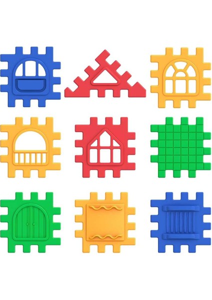 Puzzle City 3D Yapı ve Tasarım Blokları 64 Parça Eğitici Oyuncak