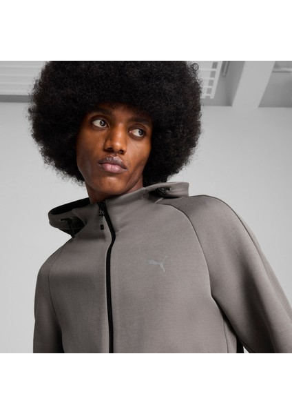 Evostrıpe Erkek Tam Fermuarlı Kapüşonlu Ceket