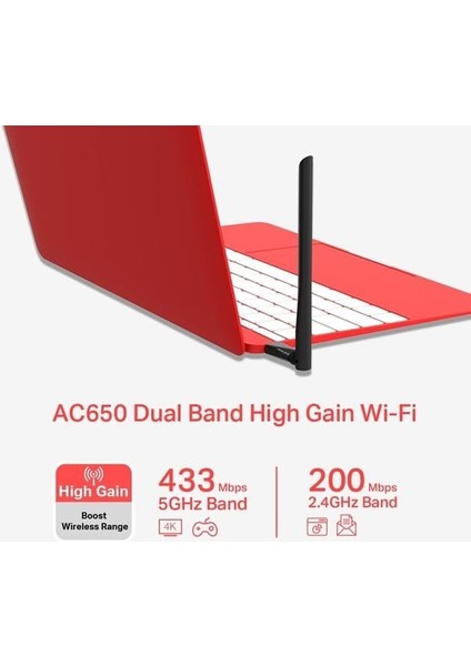 MU6H AC650 Dual Band USB 3.0 Kablosuz Adaptör