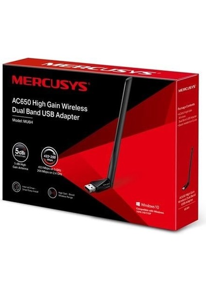 MU6H AC650 Dual Band USB 3.0 Kablosuz Adaptör