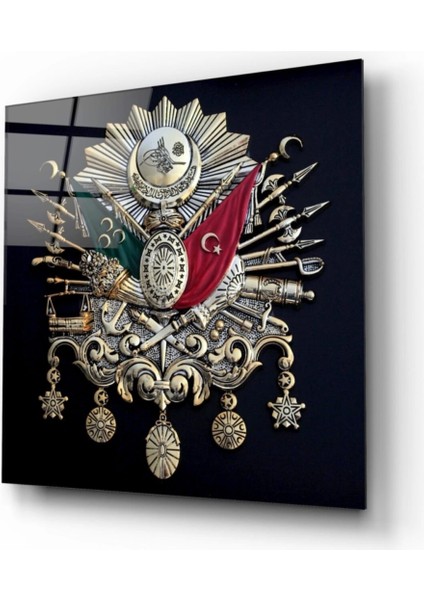 - Osmanlı Devlet Arması Cam Tablo