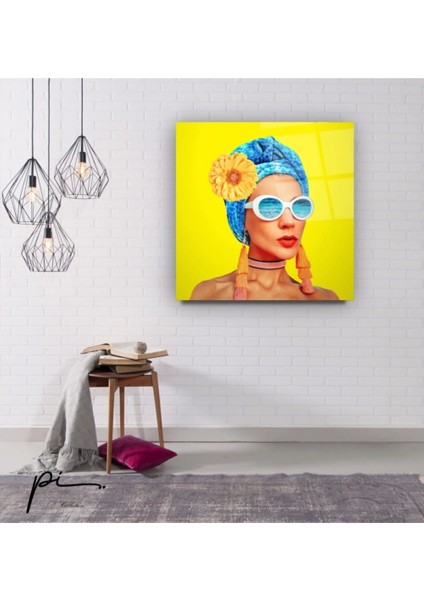 - Sarı Portre Cam Tablo modelleri