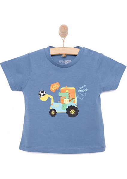 Basic Erkek Kepçe Arabası Baskılı T-Shirt Erkek Bebek