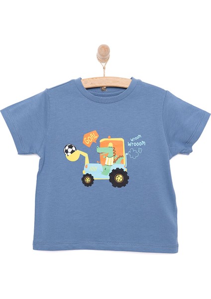 Basic Erkek Kepçe Arabası Baskılı T-Shirt Erkek Bebek modelleri