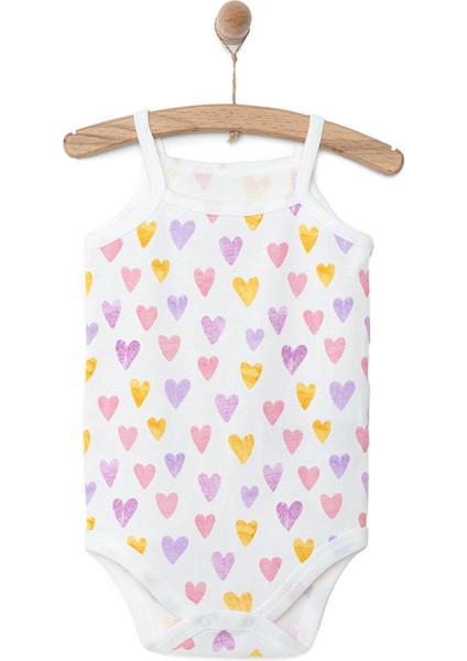 Kalp Desenli Ip Askılı Body