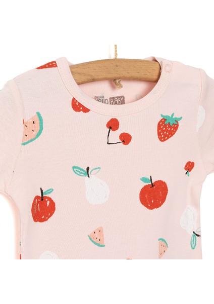 Hayvan Desenli Kısa Kol Body Kız Bebek modelleri