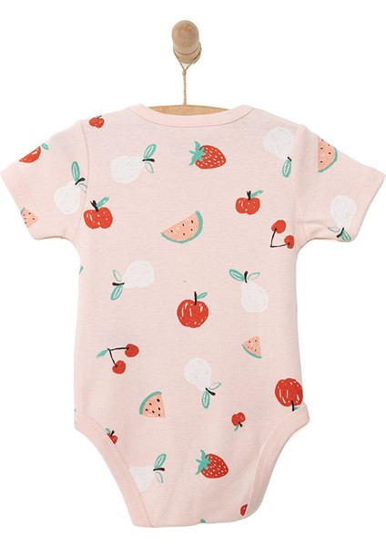 Hayvan Desenli Kısa Kol Body Kız Bebek