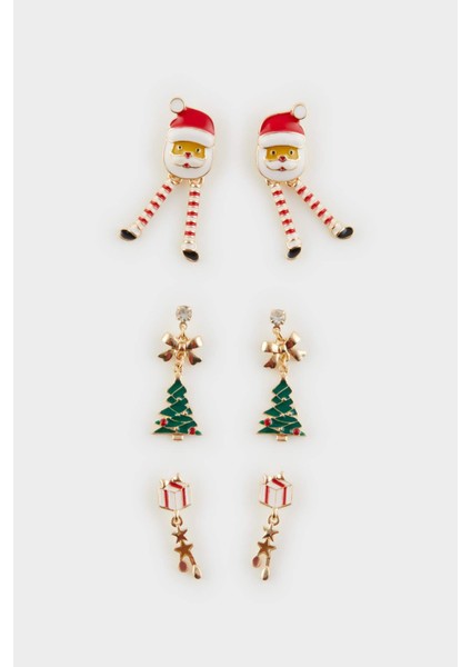 Kadın Yılbaşı Temalı 3'lü Küpe E3881AXNS