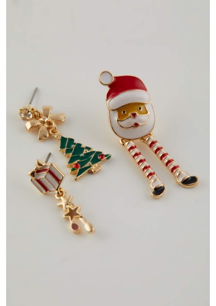 Kadın Yılbaşı Temalı 3'lü Küpe E3881AXNS fiyatları