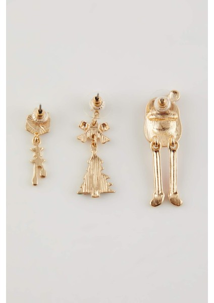 Kadın Yılbaşı Temalı 3'lü Küpe E3881AXNS modelleri