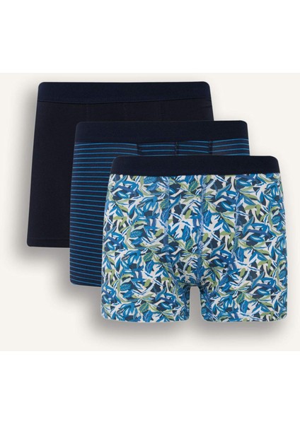 Regular Fit Floral 3'lü Boxer C3281AX25SP