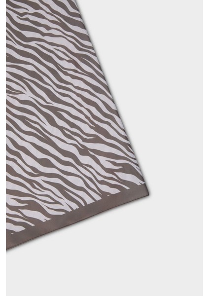 Kadın Zebra Desenli Tesettür Şal E8801AXNS