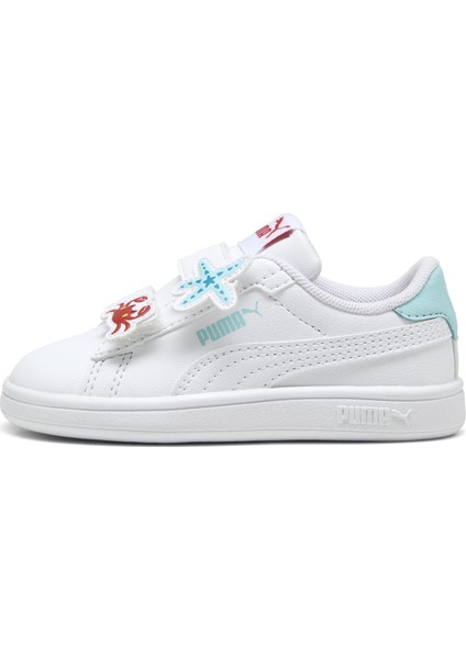 P397287 Puma Smash 3.0 Badges V Inf Bebek Spor Ayakkabı Beyaz modelleri