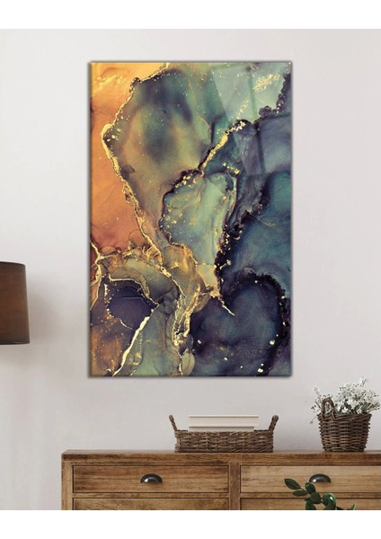 - Renkli Mermer Soyut Cam Tablo Ev ve Ofis Duvar Dekoru fiyatları