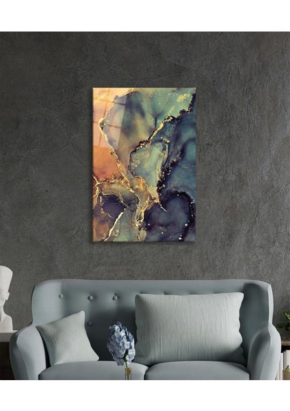 - Renkli Mermer Soyut Cam Tablo Ev ve Ofis Duvar Dekoru modelleri
