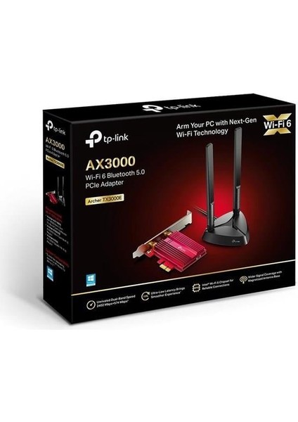 Tp-Lınk Archer TX3000E AX3000 Wıfı-6 Bluetooth 5.0 Pcıe Kablosuz Ağ Adaptörü