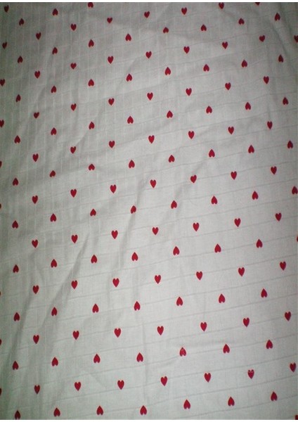 %100 Pamuklu Müslin Bebek Yastık Kılıfı | 35X44 ( 1 Adet ) Kalpli