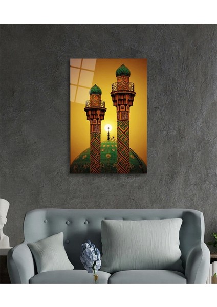- Tahran Şerif Camii Dini Islami Cam Tablo fiyatları