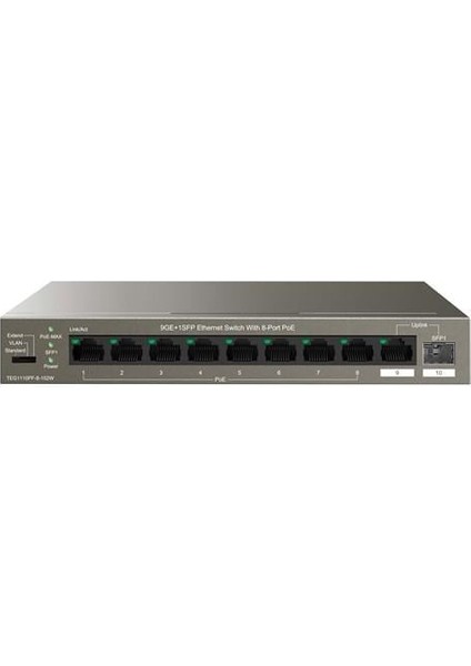 TEG1110PF-8-102W 10 Port 8 Port Poe Gigabit Switch