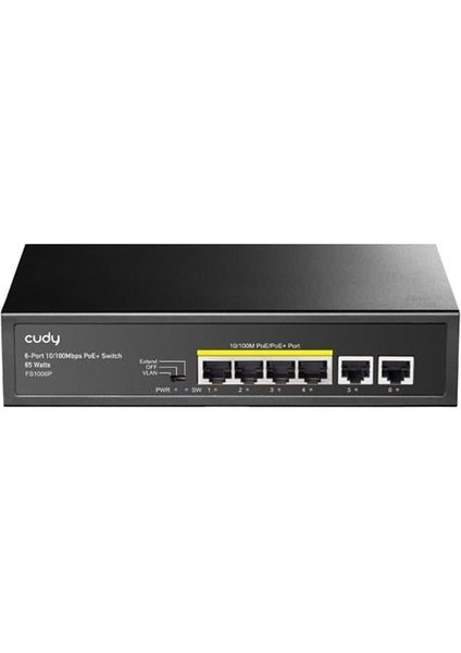 FS1006P 6 Port 10/100 60W 4port Poe Yönetilemez Switch