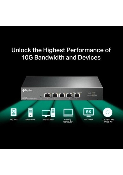 Tp-Lınk 5port TL-SX105 10GBE Yönetilemez Swıtch