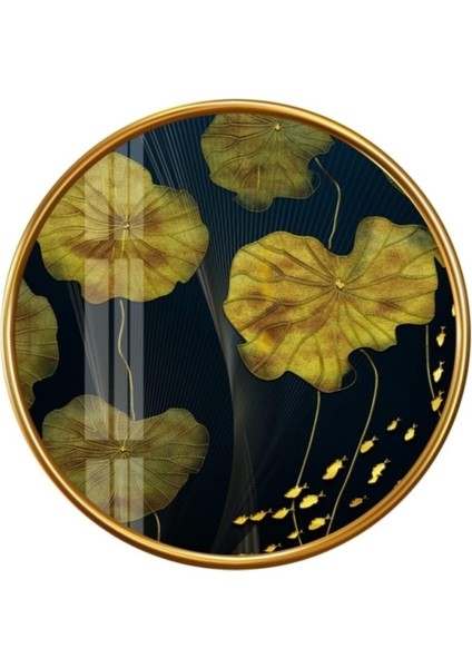Gold Yapraklar Yuvarlak Cam Tablo fiyatları