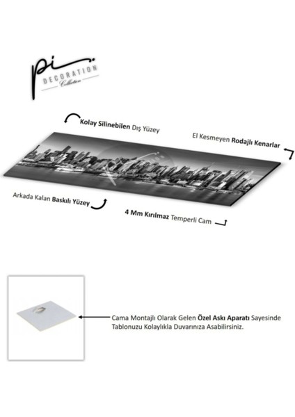 Şehir Manzarası Panoramik Cam Tablo fırsatları