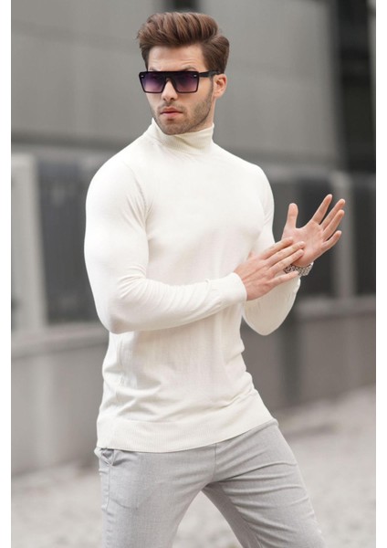 Kemik Balıkçı Yaka Erkek Triko Kazak 6809 fiyatları