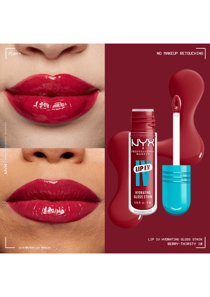 Lip I.V. Vitamin İçeren Parlatıcı + Tint - 10 Berry Thirsty