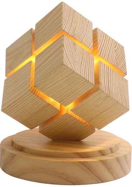 Yaratıcı Dört Adımlı Rubik Küp Gece Lambası Süs Komidin Dekorasyon Yatak Odası Ortam Lambası (Yurt Dışından)