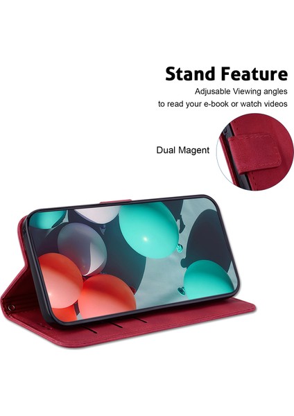 Realme 11 4g Deri Kılıf Cüzdan Kapağı 7 Şekilli Desen (Yurt Dışından)