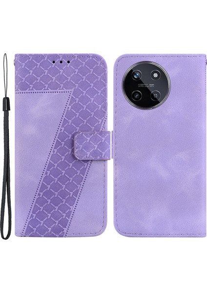 Realme 11 4g Deri Kılıf Cüzdan Kapağı 7 Şekilli Desen (Yurt Dışından)