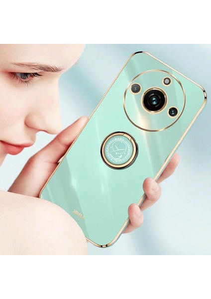 Realme 11 Pro 5g / 11 Pro Plus 5g Elektroliz Tpu Arka Kapak ve Halka Çubuğu Telefon Kılıfı (Yurt Dışından)