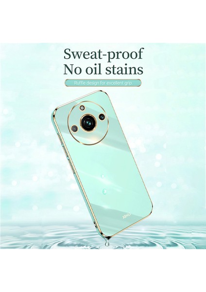 Realme 11 Pro Plus 5g / 11 Pro 5g Tpu Telefon Kılıfı Elektroliz Altın Kenar Damla Korumalı Kapak (Yurt Dışından)