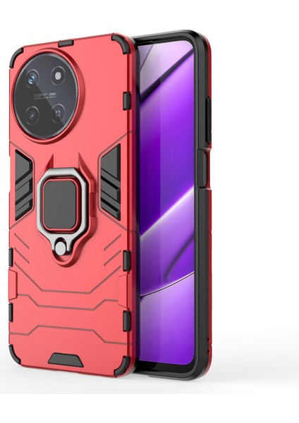 Realme 11 4g Telefon Kılıfı Pc+Tpu Kapaklı Halka Çubuğu (Yurt Dışından)