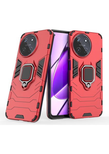 Realme 11 4g Telefon Kılıfı Pc+Tpu Kapaklı Halka Çubuğu (Yurt Dışından)