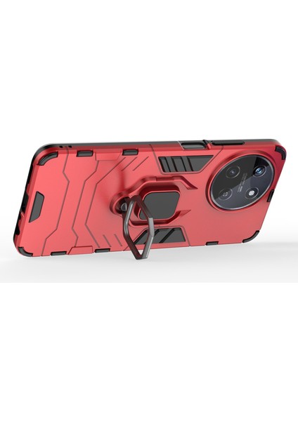 Realme 11 4g Telefon Kılıfı Pc+Tpu Kapaklı Halka Çubuğu (Yurt Dışından)