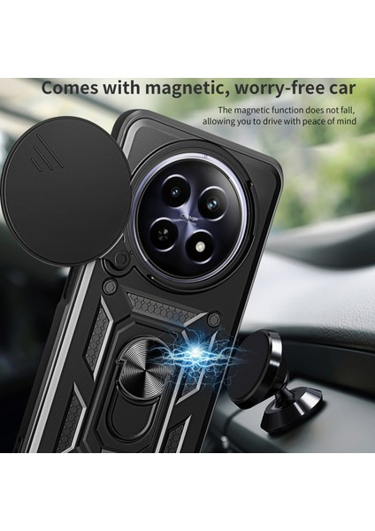 Realme 12 5g Kamera Koruma Kılıfı Pc + Tpu Askeri Sınıf Parmak Yüzük Kickstand Telefon Kapağı (Yurt Dışından) fırsatları