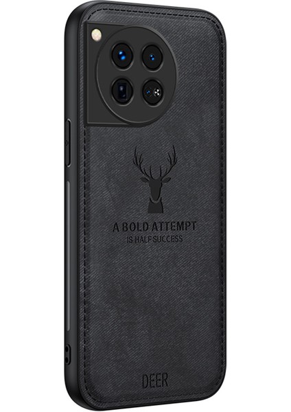 Oneplus 12 5g Geyik Desenli Kılıf Kumaş Doku Tpu+Pc+Pu Deri Telefon Kapağı (Yurt Dışından)