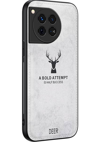Oneplus 12 5g Geyik Desenli Kılıf Kumaş Doku Tpu+Pc+Pu Deri Telefon Kapağı (Yurt Dışından)