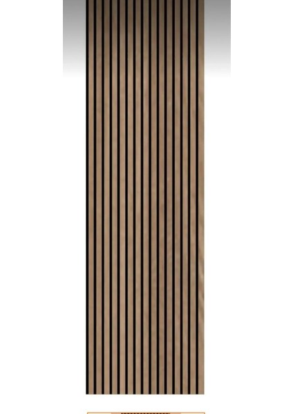 60 x 275 Teak Akustik Duvar Paneli/ Mdf/ 3 Tarafı Kaplı