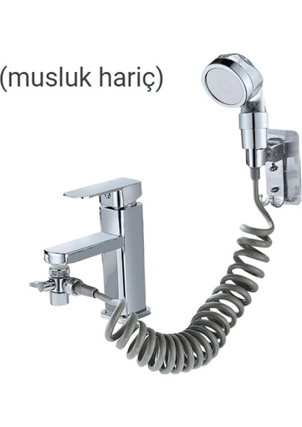 El Musluk Ayrıştırma Vanası Duş Başlığı Ev Banyo Için Mutfak Musluk Adaptör Seti Ayarlanabilir Ayrıştırma Vanası Musluk (Yurt Dışından)