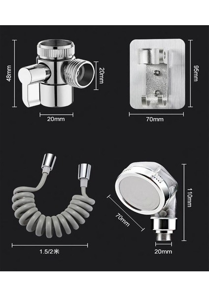 El Musluk Ayrıştırma Vanası Duş Başlığı Ev Banyo Için Mutfak Musluk Adaptör Seti Ayarlanabilir Ayrıştırma Vanası Musluk (Yurt Dışından) modelleri