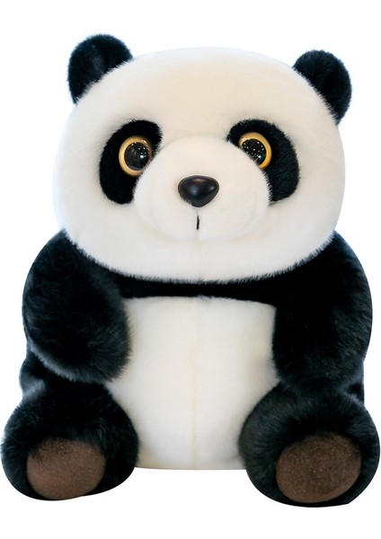 Simüle Edilmiş Oturan Dev Panda Peluş , Yumuşak ve Sevimli Tombul Panda (Yurt Dışından)